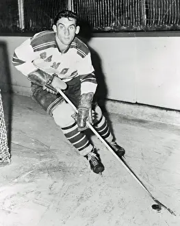 Lou Fontinato Hitting Hockey Puck