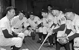 Lou Gehrig In Dugout W/Yankee Teammates