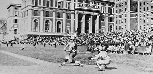 Lou Gehrig and Players on Baseball Field