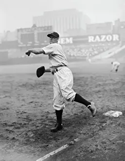 Lou Gehrig Playing First Base