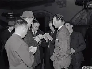 Lou Gehrig Speaking to Newsmen
