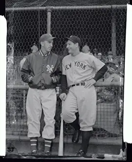 Lou Gehrig Standing with Carl Hubbell