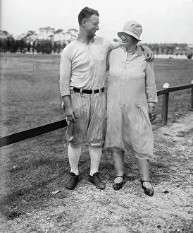 Lou Gehrig Prints: Lou Gehrig Standing W/Mother