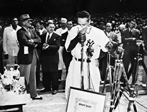 Crying Prints: Lou Gehrig in Tears After Ovation