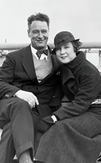 Lou Gehrig And Wife Aboard Ship