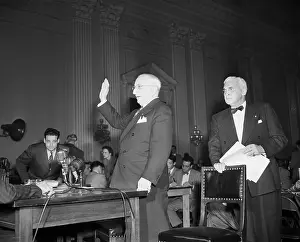 Witness Prints: Louis B. Mayer Being Sworn In To Testify