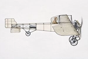 Biplane Gallery: Louis Bleriots 1909 aircraft, side view