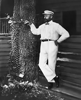 Steps Prints: Louis Henry Sullivan Stands Next To Tree