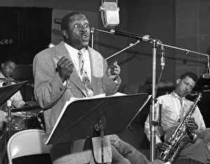 Audio Recording Prints: Louis Jordan In A Recording Session