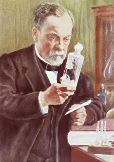 Chemistry Prints: Detail of Louis Pasteur in His Laboratory by Albert Edelfelt