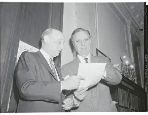 Louis Rothschild and Prescott Bush Reviewing a Document