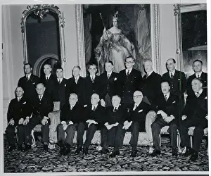 Ottawa Prints: Louis St. Laurent Posing with Cabinet Members
