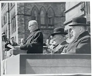 Ottawa Prints: Louis St. Laurent Reading an Address