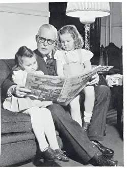 Laurent Prints: Louis St. Laurent Reading to His Grandchildren