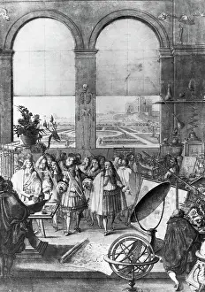Louis XIV and His Entourage Visiting Observatory