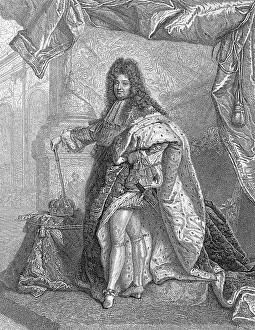 Regalia Prints: Louis XIV, King of France by Hyacinthe Rigaud