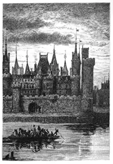 Fortified Wall Prints: The Louvre in fourteenth century