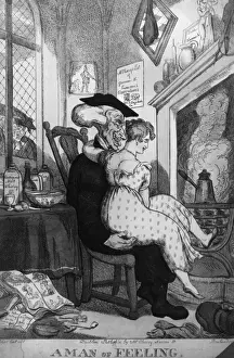 Prints of circa 1790: A Man of Feeling by Rowlandson. (Photo by Hulton Archive/Getty Images) Heritage Images Prints: Love Nest