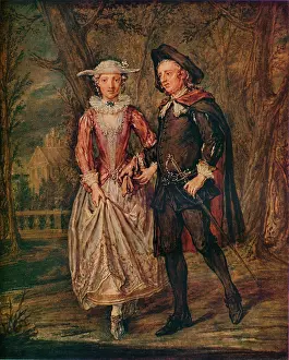 1930s Prints: Lovers in a Park