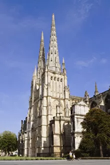 Aquitaine Gallery: Low angle view of a church, St. Andre Cathedral, Bordeaux, Aquitaine, France
