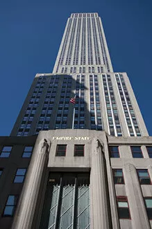 Low angle view of Empire State Building. NYC