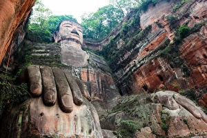 Images Dated 29th March 2013: Low angle view of the Leshan Giant Buddha, China