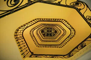 Yellow Gallery: Low Angle View Of Spiral Staircase