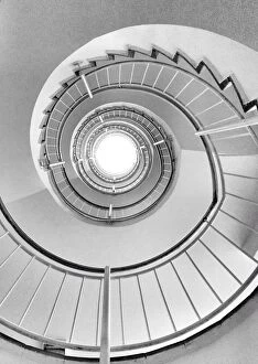 Images Dated 1st April 2014: Low angle view of spiral stairs