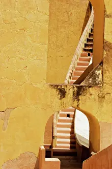 National Landmark Prints: Low angle view of a staircase, Jantar Mantar