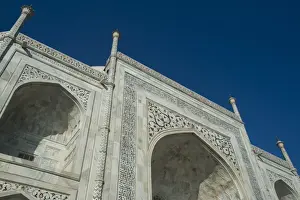 Low angle view of the Taj Mahal, Agra, Uttar Pradesh, India