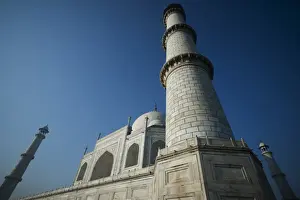 Low angle view of the Taj Mahal, Agra, Uttar Pradesh, India