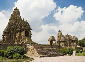 Images Dated 19th September 2007: Low angle view of a temple, Kandariya Mahadeva Temple, Khajuraho, Chhatarpur District