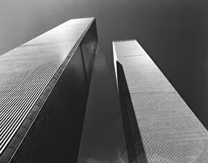 World Trade Centre, New York Gallery: Low Angle View of Twin Towers, New York, USA