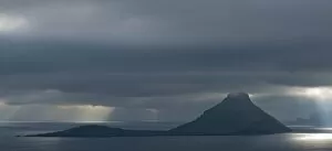 Images Dated 10th June 2013: Low hanging clouds, Koltur island, Faroe Islands, Denmark