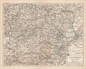 Images Dated 15th June 2015: Lower Austria, lithograph, published in 1877