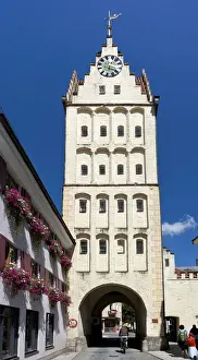 Lower City Gate, known as Gickeler, Weissenhorn, Neu-Ulm, Schwaben, Bavaria, southern Germany, Germany, Europe