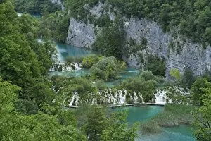 Images Dated 12th June 2014: Lower lakes with small waterfalls, Plitvice Lakes National Park, Plitvice Jezera, Lika-Senj, Croatia