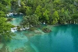 Images Dated 11th June 2014: Lower lakes with small waterfalls, Plitvice Lakes National Park, Plitvice Jezera, Lika-Senj, Croatia