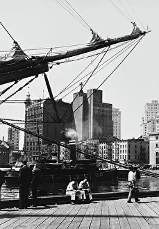 Arc0017636 Prints: Lower Manhattan From The Gouverneur Lane Pier