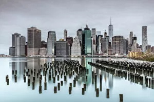 East River Collection: Lower Manhattan skyline, New York city, USA