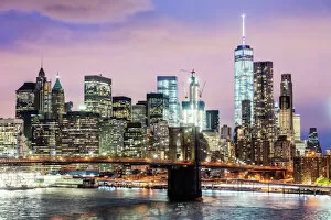 Brooklyn Bridge Collection: Lower Manhattan skyline, New York, USA
