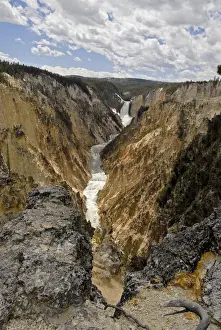 Lower Prints: Lower Yellowstone Falls, Yellowstone National Park, Wyoming, USA