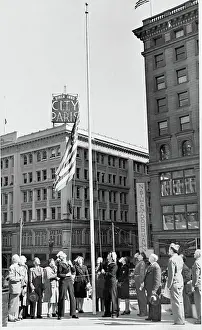 Flagpole Prints: Lowering the Flag for President Roosevelt