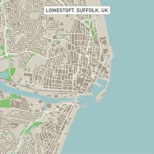 Computer Graphic Collection: Lowestoft Suffolk UK City Street Map