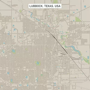 Images Dated 11th July 2018: Lubbock Texas US City Street Map