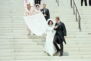 Luci Johnson and Patrick Nugent Leaving Church After Wedding