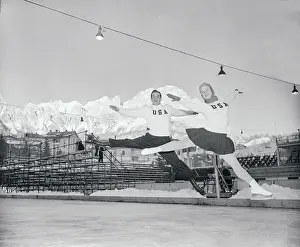 Lucille Ash and Sully Kothman Practicing Skating Routine