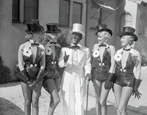 Prints of (Original Caption). Mr Behind the Laughter: Lucille Ball's Unseen Moments: Lucille Ball With Eddie Cantor and Girls Performing in Costumes