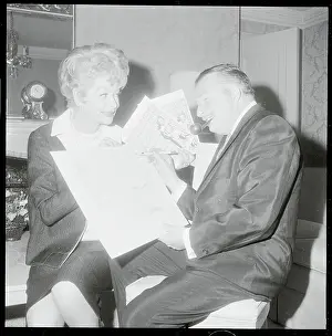 Lucille Ball Getting Her Caricature Done