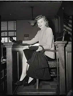 Purse Prints: Lucille Ball Seated in Courtroom